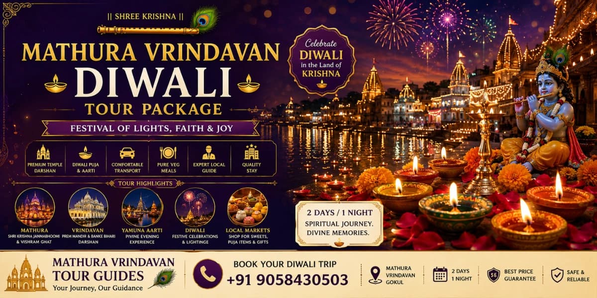 Diwali in Mathura — thousands of lamps floated on the Yamuna at Vishram Ghat