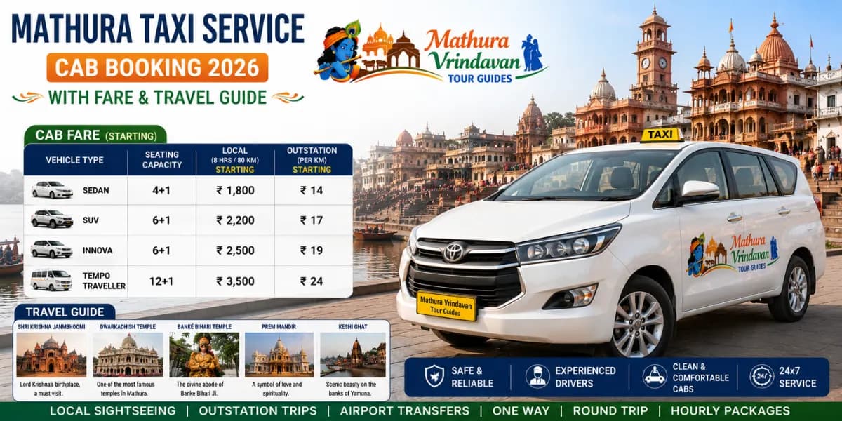 Mathura Local Taxi Service — Sightseeing AC Cab