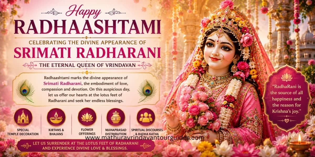 Radhashtami celebration at Radha Rani Temple Barsana and Vrindavan 2026