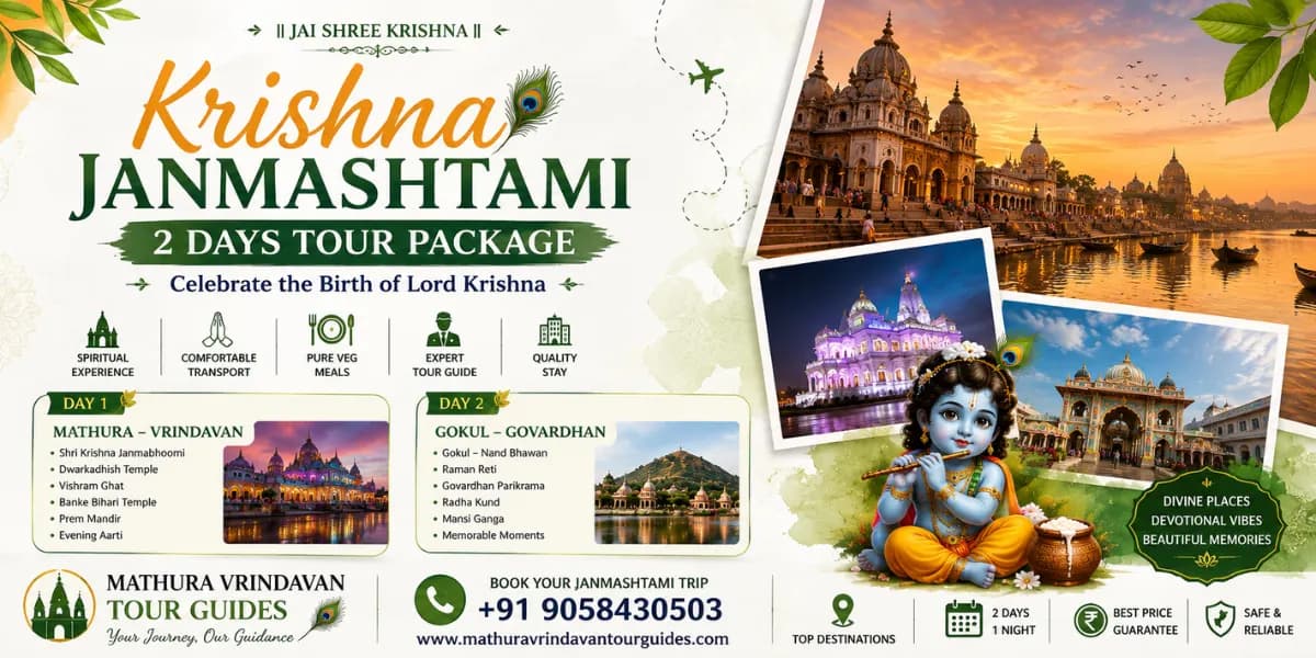 Krishna Janmashtami 2 Day Tour — Janmabhoomi midnight darshan and Nandotsav at Gokul
