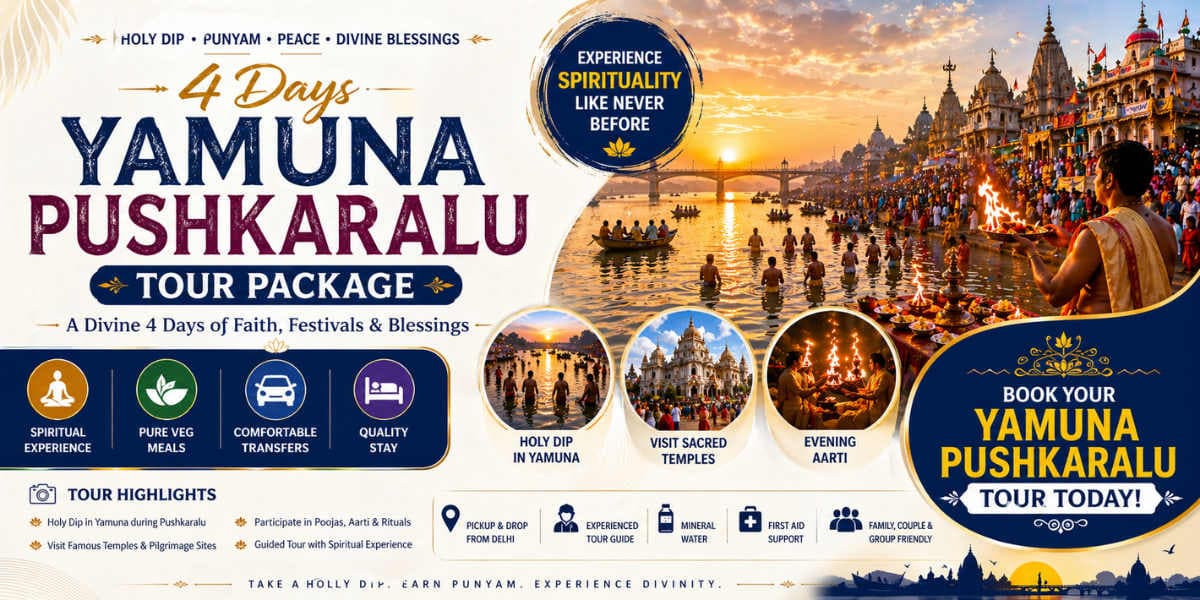 4 Day Yamuna Pushkaralu Mathura Tour Package