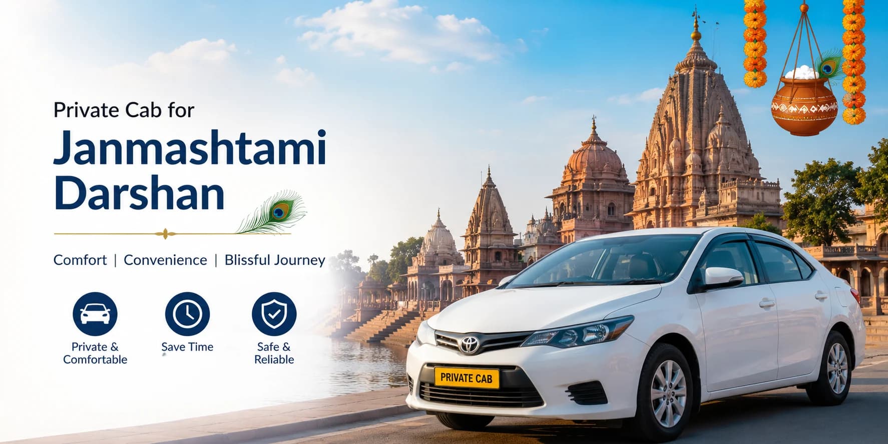 Benefits of Booking a Private Cab for Janmashtami Darshan