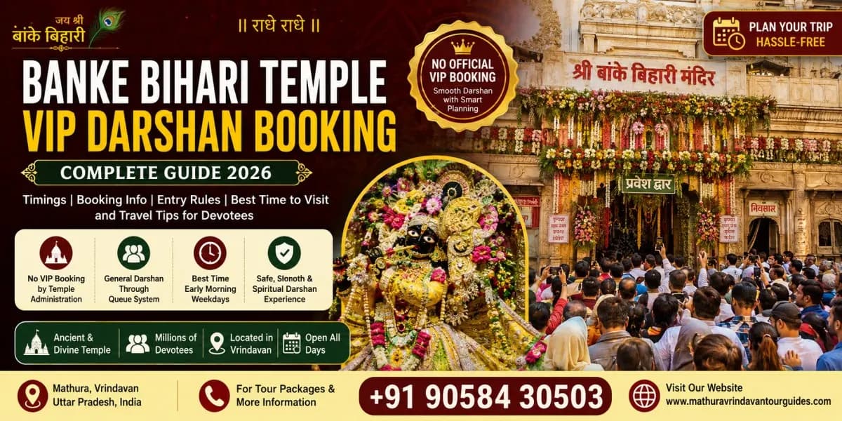 Banke Bihari Temple VIP Darshan Booking (2026): Online Booking, Timings, Entry Rules & Complete Guide