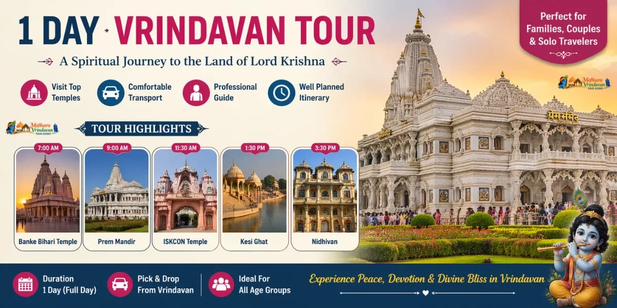 One Day Vrindavan Tour Package from Delhi