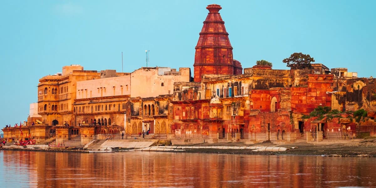 kesi ghat in vrindavan from yamuna river
